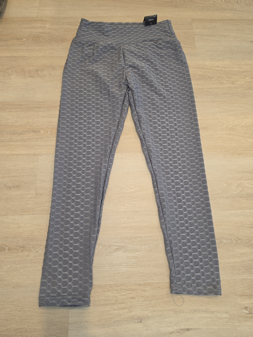 Ladies Textured Grey Leggings